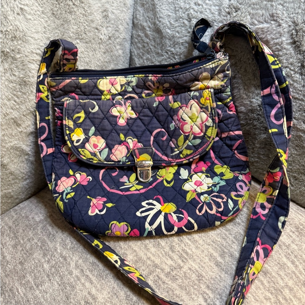 Vera Bradley Navy Floral Crossbody Bag
